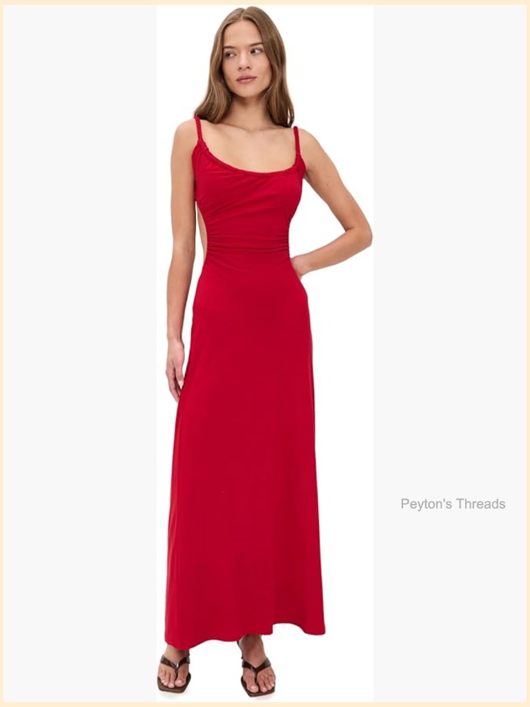 Sleeveless Braided Cut Out Maxi Dress With Open Back